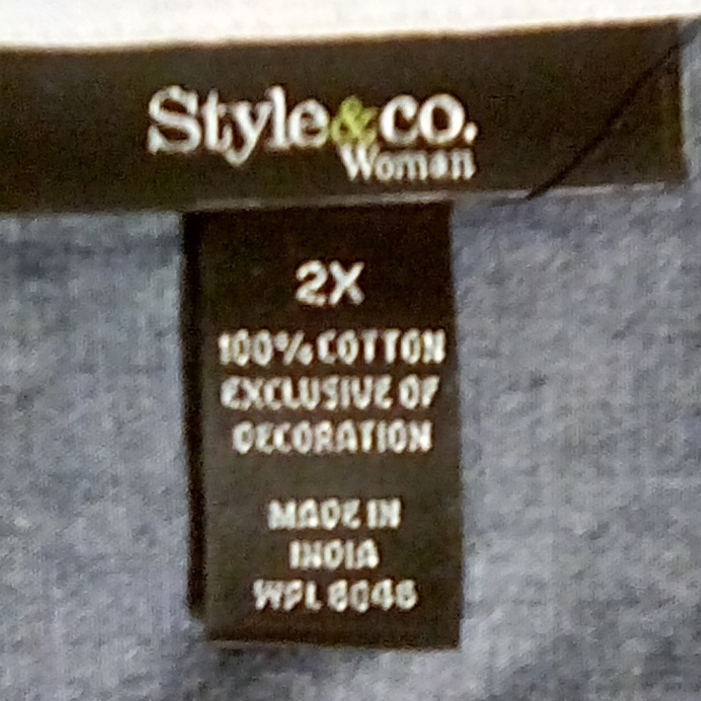 Style & Company Size 2X Embroidered Blouse - Picture 7 of 8